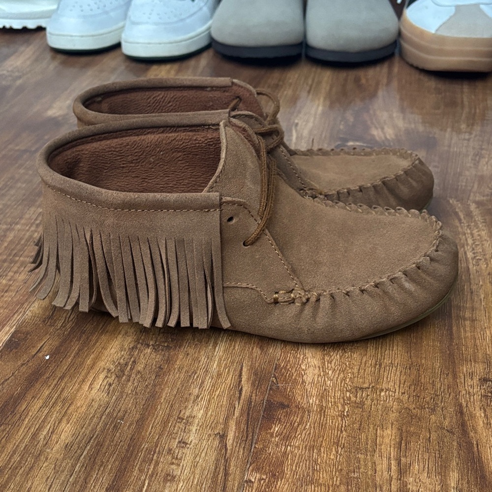 Fringed Moccasin Boots